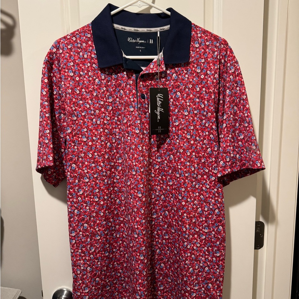 Robert Graham Red Floral Polo Shirt
